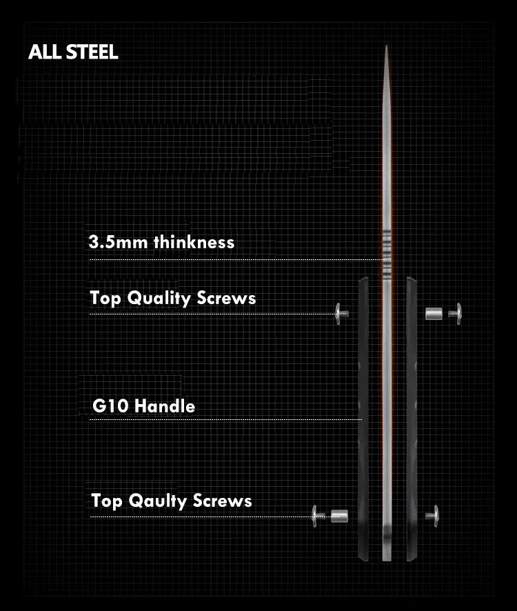 Нож Enlan EG001 VG10 с фиксированным лезвием тактический клинок G10 универсальный для