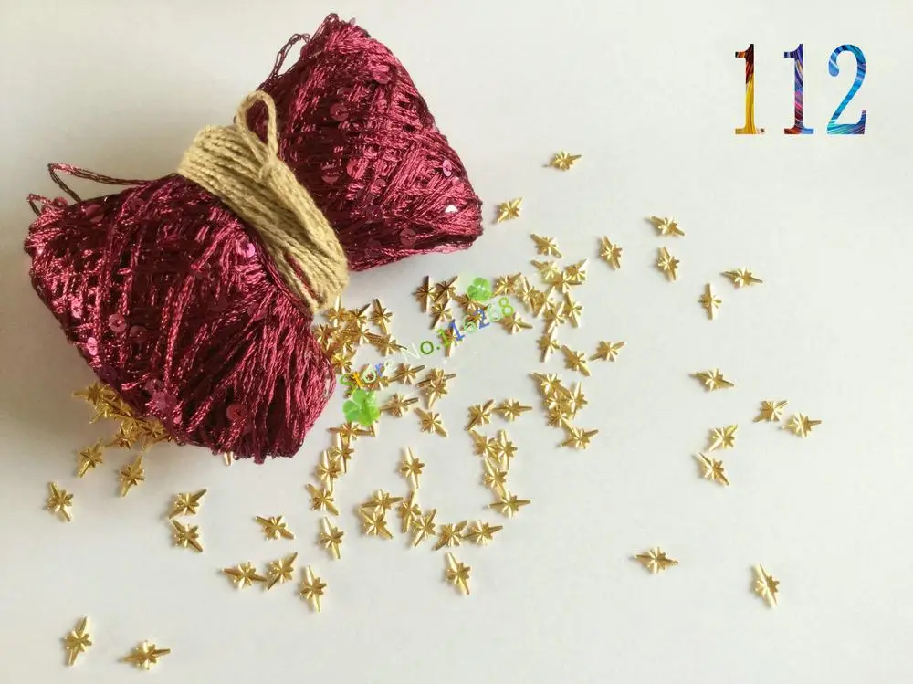 15 штук* 15 г пряжа с пайетками блестящая пряжа характерная линия сочетание шерсти характеристики аксессуаров ручное вязание t50 - Цвет: 112
