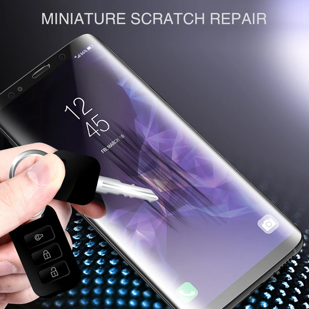 Eqvvol 9D полное покрытие мягкая Гидрогелевая пленка для Samsung S9 S8 S7 Plus изогнутая