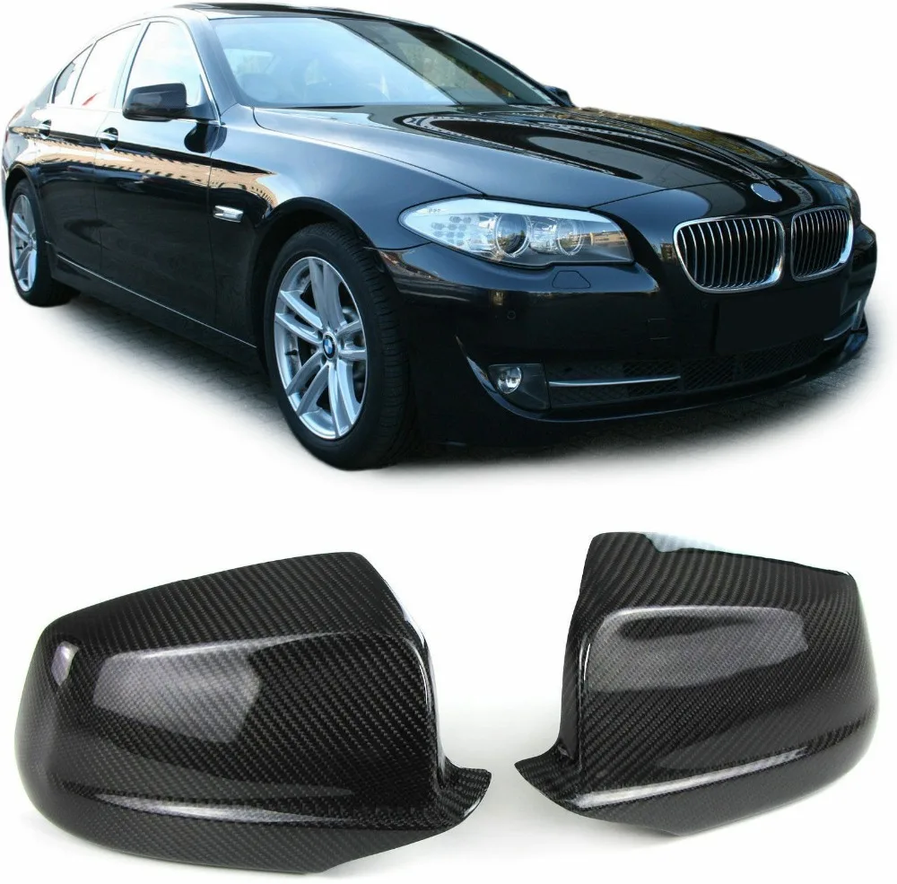 1 пара чехлов для зеркал заднего вида колпачок из углеродного волокна BMW 5 серии