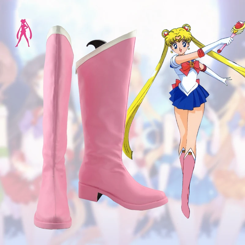 

Anime Sailor Moon Cosplay Shoes Boots Usagi Tsukino Cosplay Shoes Halloween Party Daily Leisure Shoes Bishoujo Senshi Sailor Moo