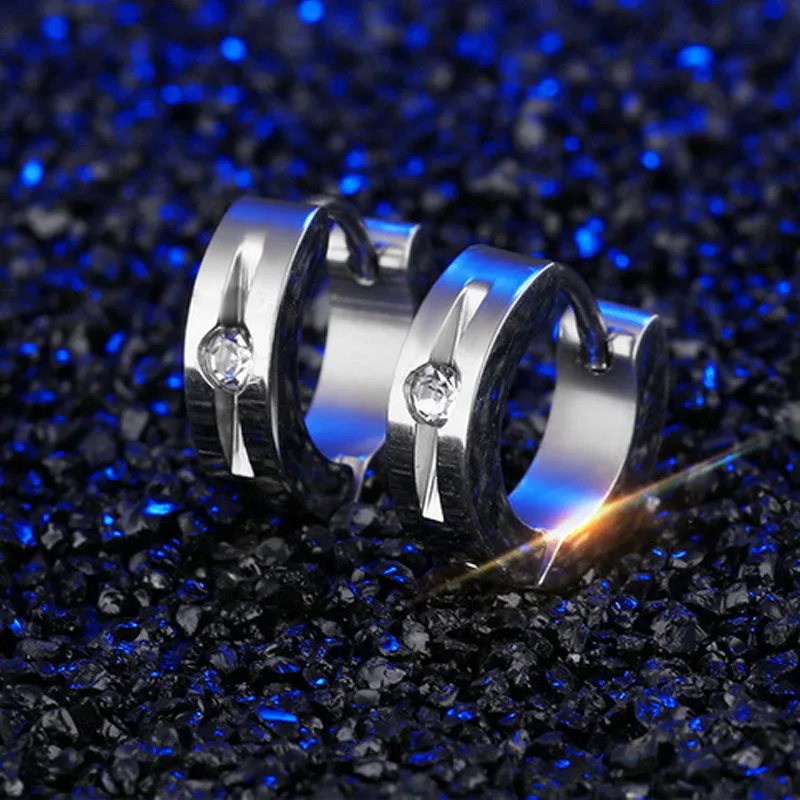 Korean titanium earrings wholesale fashion ear buckle jewelry Unisex personality European style | Украшения и аксессуары