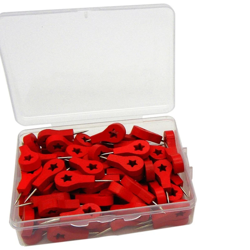 80 шт. карты маркеры деревянные фото стены шпильки пробковые доски Thumbtack штифты