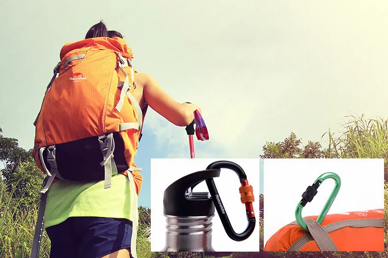 Naturehike Открытый Кемпинг Палатка аксессуары крючки быстро Висячие 8 см D многофункциональный алюминиевый сплав безопасности пряжки NH15A008-D