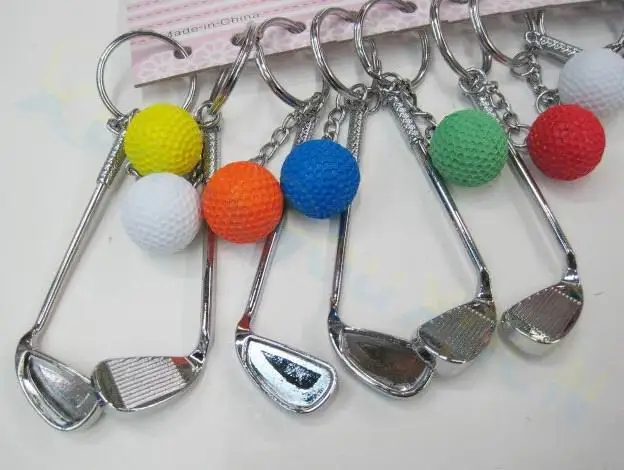 Golf club color Роликовые коньки, ботинки сумка для ключей подвеска мини обувь для скейтборда Брелоки для ключей Брелоки для катания на коньках спортивный сувенир брелок школьные подарки - Цвет: Golf club color