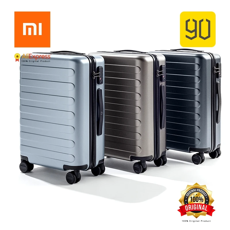 Xiaomi Original Eco-system 90FUN SEVEN-Bar Business Travel Suitcase PC Carry on Spinner Wheel Luggage 20 Inch for Woman Man | Электроника