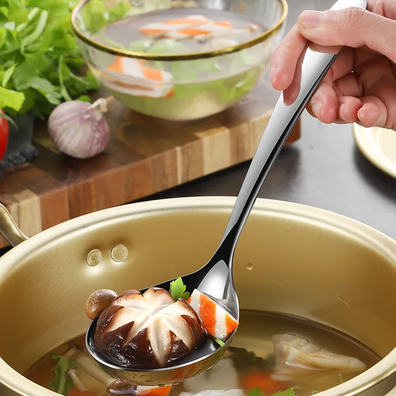Ложка для супа из нержавеющей стали 304 дуршлаг ситечко ковш кухонные инструменты