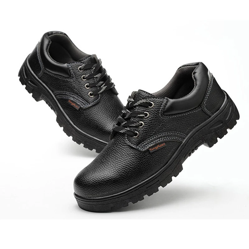 Дешевые мужские защитные ботинки со стальным носком из искусственной кожи