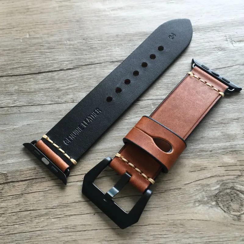Ремешок из натуральной кожи для Apple watch band 44 мм 40 браслет iWatch 42 38 apple series 3 4 5 se 6 |