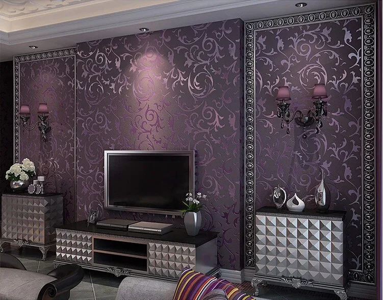Wellyu Papel de pared высокое качество обои 3D Мода papel de parede фон для спальни настольные обои рулоны белый фиолетовый