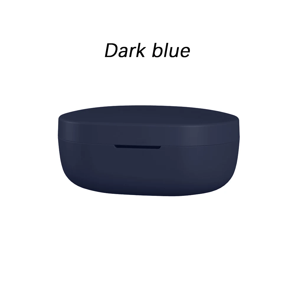 dark blue Новые противоударные водонепроницаемые беспроводные Bluetooth наушники, модные силиконовые наушники, защитный чехол, чехол для Redmi AirDots - Цвет: dark blue