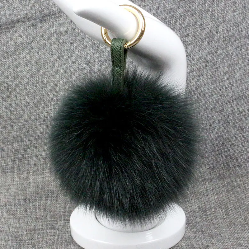 

5pcs Genuine Fox Fur Ball 20Colors 13cm Keychain Fur Pompons Keychain Keyring Fur Pom Pom Key Chain for CharmBag Pendant