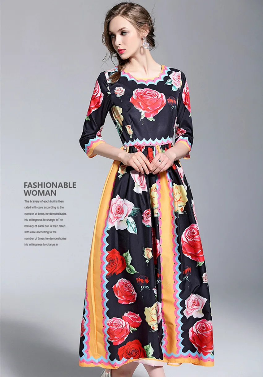 HAMALIEL Vestidos брендовая одежда 2018 подиумное летнее розовое платье с цветочным