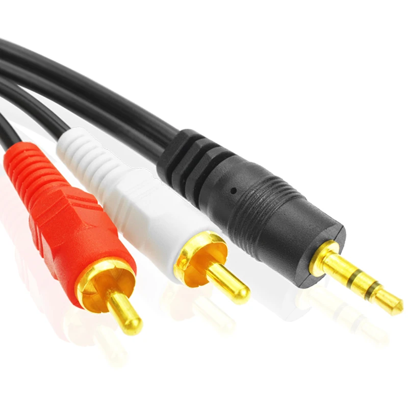 Аудиокабель AUX 3 5 мм в 2RCA для компьютерного динамика аудиокабель RCA 1 5/3/5/10/12 метров