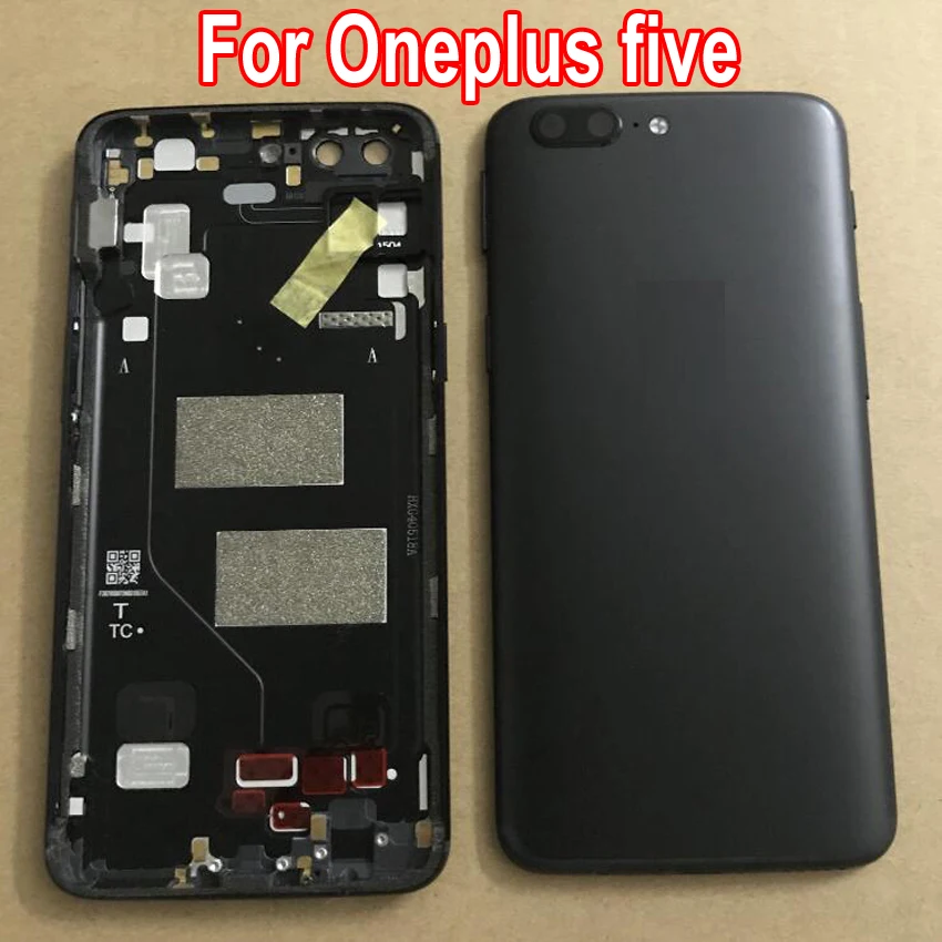 

Original For Oneplus Five one plus 5 A5000 back battery cover case housing + SIM Card tray+ power Side Buttons+glass camera lens
