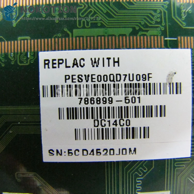 Материнская плата NOKOTION 786899-501 786899-001 для HP 15-F 15-F133WM материнская ноутбука DAU88MMB6A0 N2840