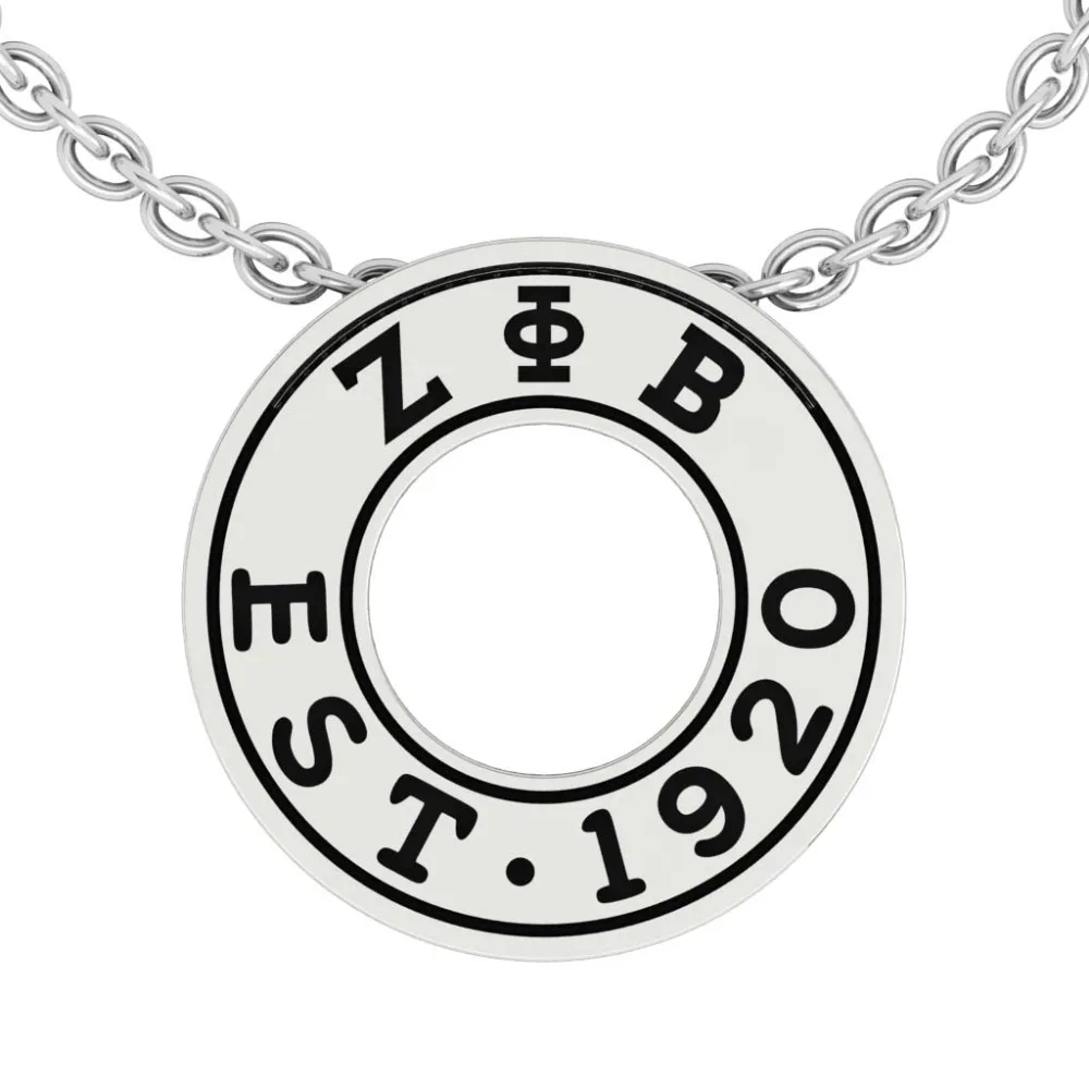 Высококачественный латунный кубический цирконий камень посеребренный ZETA PHI BETA