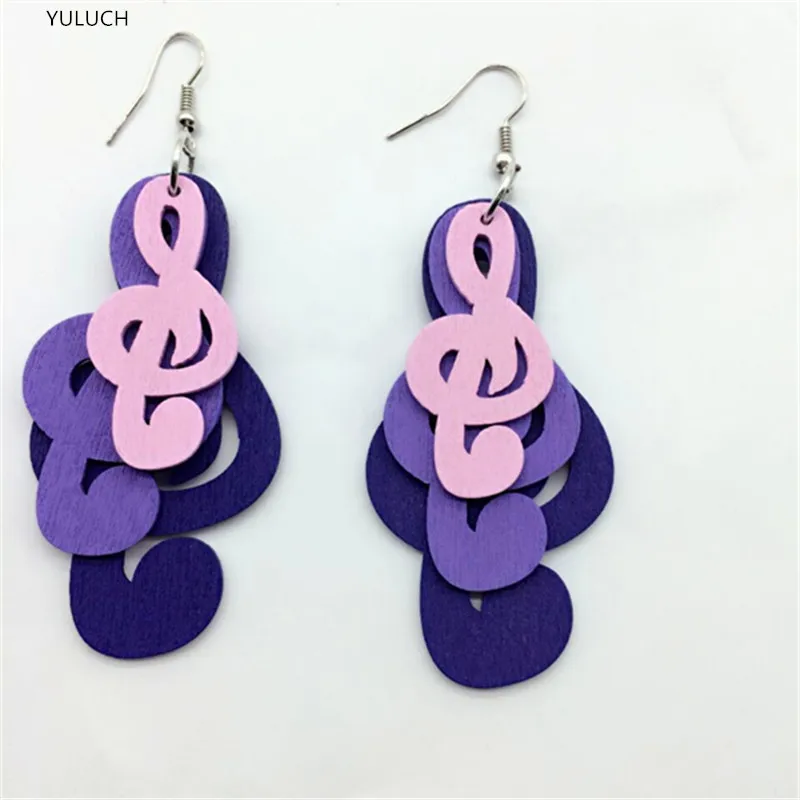 Новинка 2017 Очаровательные Деревянные серьги в форме листа аксессуары картонная