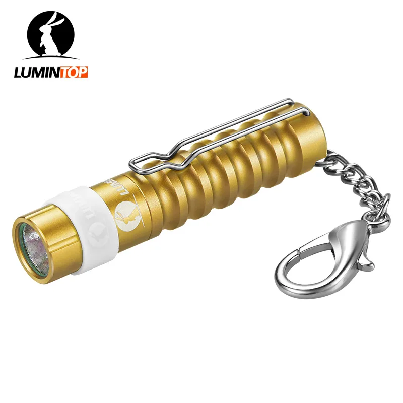 LUMINTOP мини фонарик с поверхностью в виде червя AAA 110 люменов брелок зажимом Cree