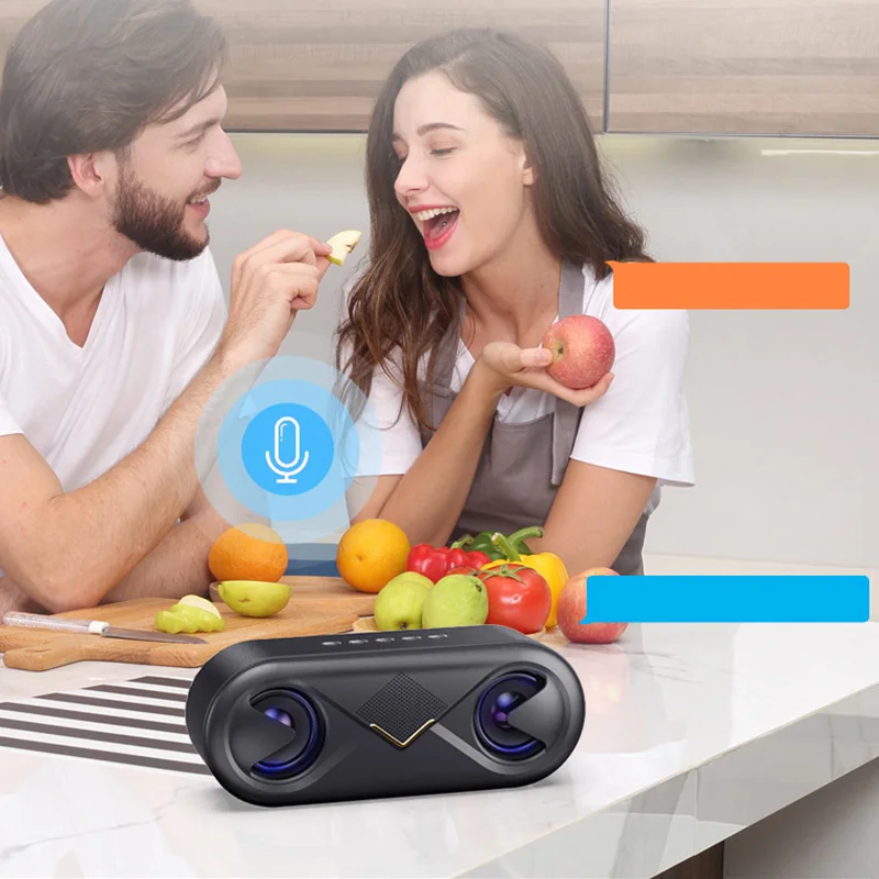 6D стерео звук портативный Bluetooth динамик глубокий бас беспроводной громкий