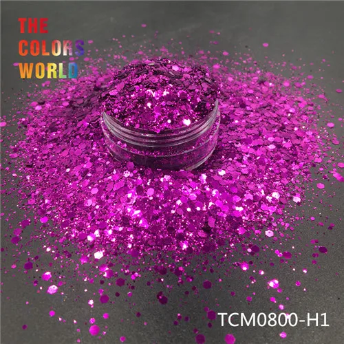 TCT-193 Шестигранная форма металлический обычный цвет лак для ногтей для дизайна ногтей DIY Украшение для тела макияж FacePainting Руководство DIY - Цвет: TCM0800-H1   50g
