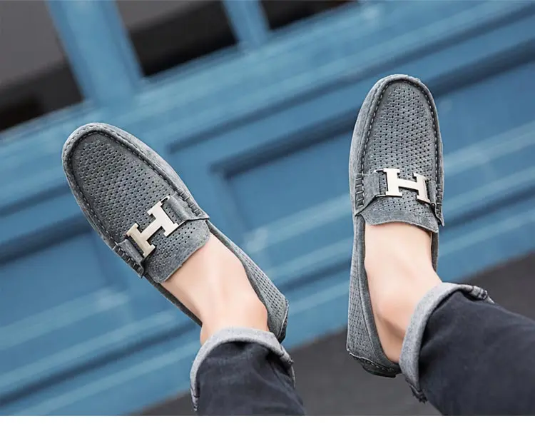 Mocassin homme de Lux; повседневные лоферы; Мужская обувь; дышащая обувь; модная мужская обувь; слипоны; мужские лоферы размера плюс 11; черный цвет