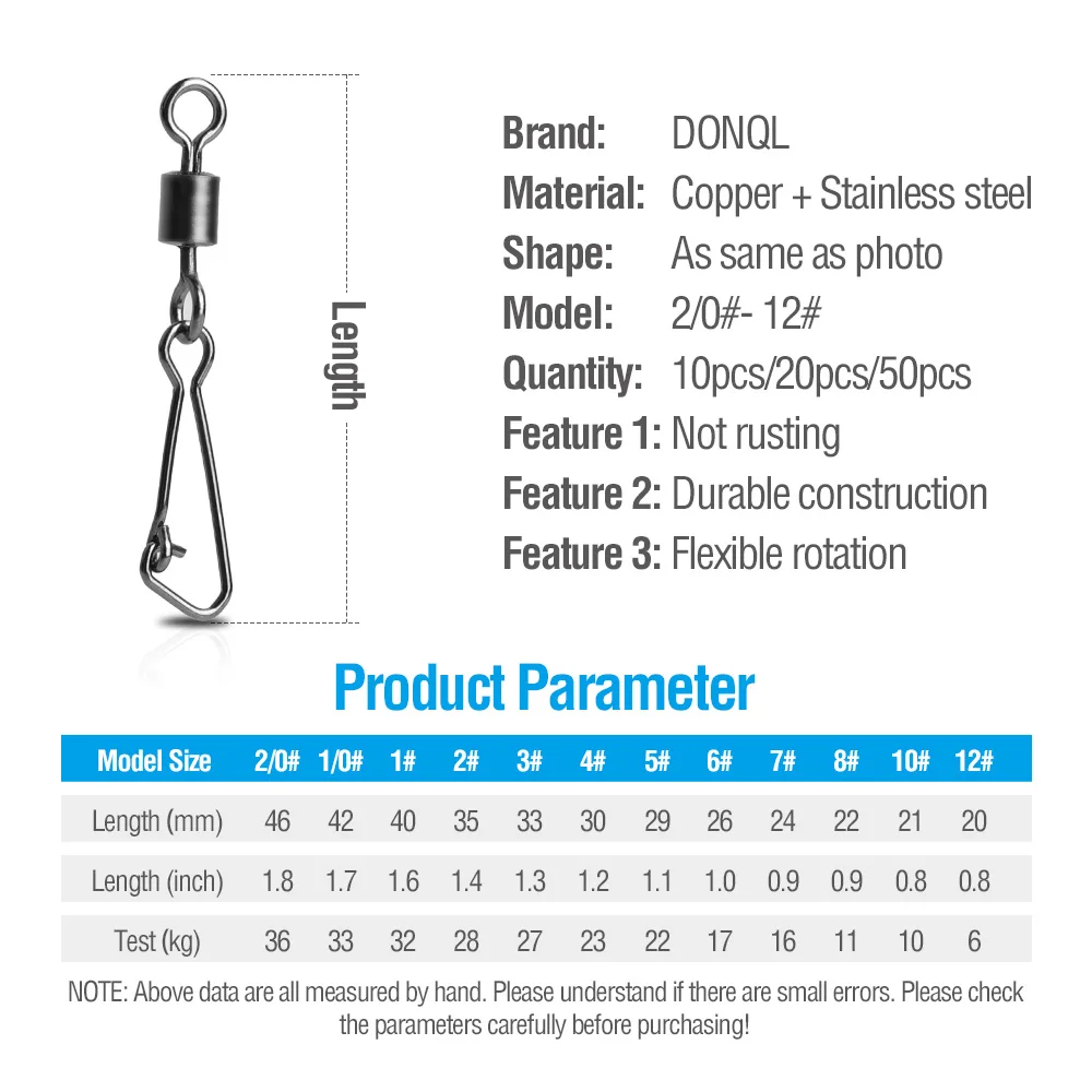 Высококачественный защелкивающийся рыболовный крючок DONQL соединительные