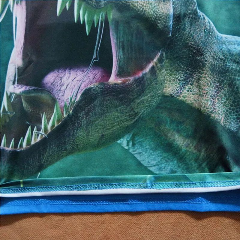 Детские летние топы футболка с мультяшным принтом динозавра для мальчиков