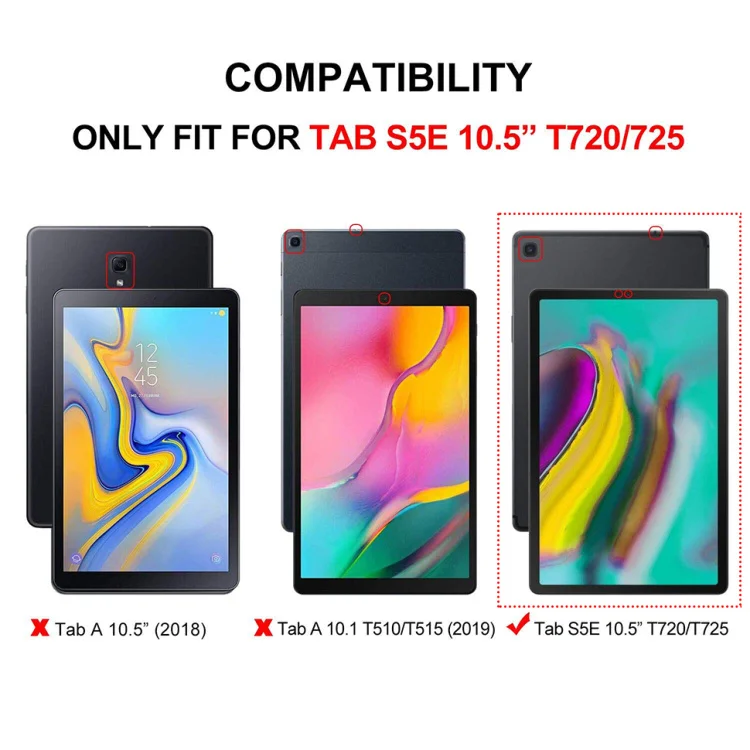 Окрашенный Магнитный смарт-чехол с подставкой для Samsung Galaxy Tab S5E T720 T725 новинка 2019