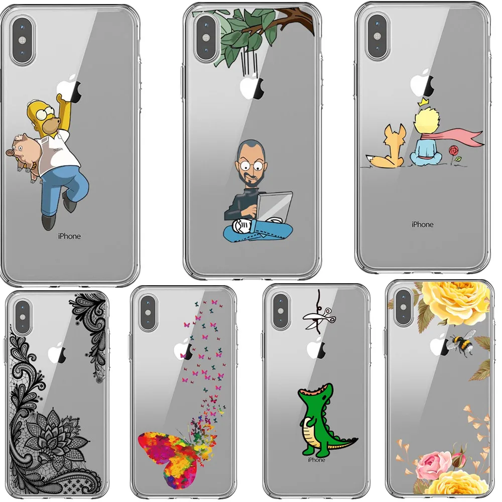 Роскошный мягкий чехол для iPhone X 5 5S SE 6 6splus 7 8plus XR XS Max с рисунком бабочки Белоснежки