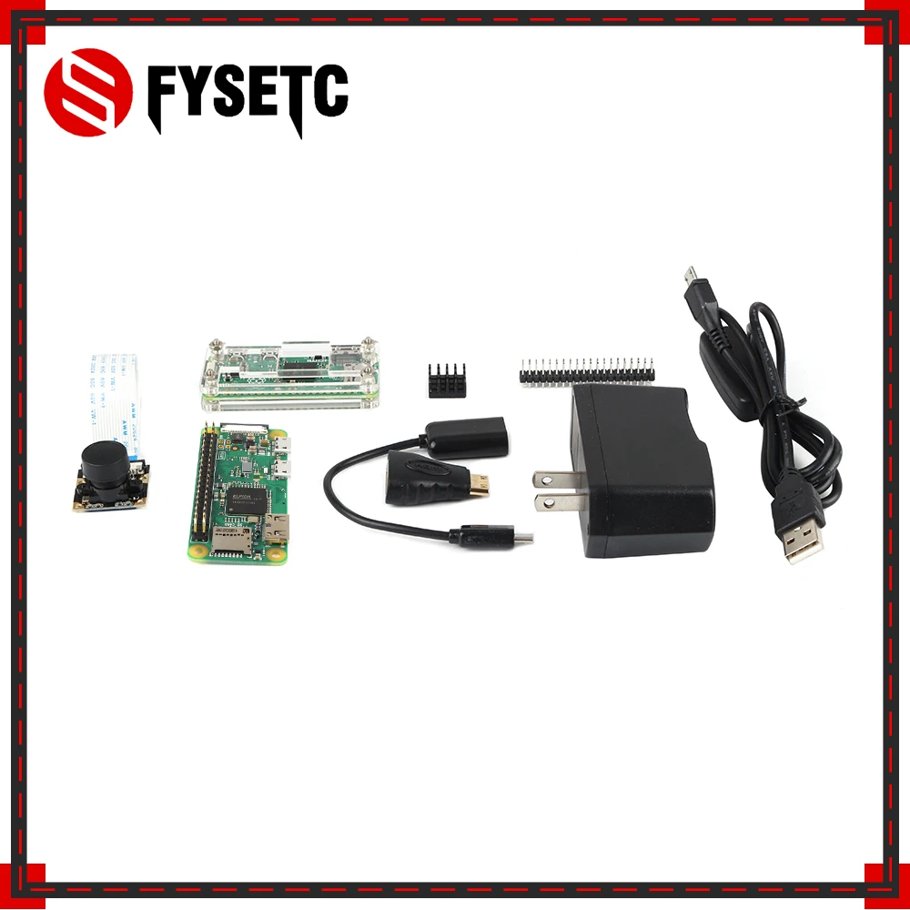 Raspberry Pi Zero WH Kit + акриловый корпус адаптер питания головка GPIO HDMI 5 В 2 А Блок США МП