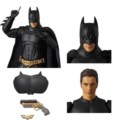 MAFEX 056 Бэтмен Тактический Костюм Ver. The Dark KNight DC Justice League ПВХ фигурка Коллекционная модель игрушки 16 см - Цвет: Белый