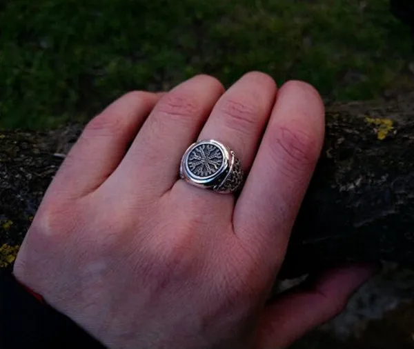 6 шт. кольцо славише Roer van Awe Aegishjalmur кольцо викингов Скандинавия Norse Sieraden кольцо "мannen" бесплатно verzending