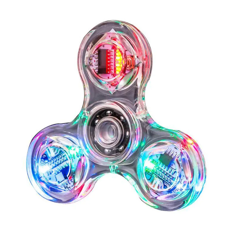 Новый светодиодный Спиннер ручной EDC Tri-spinner Fidget Toys Metal Red Spinner для взрослых детей и