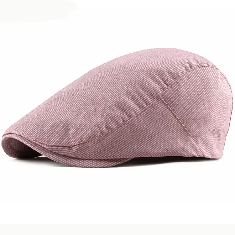 HT2440 весенне-Летняя мужская женская кепка Модный Полосатый берет Регулируемый