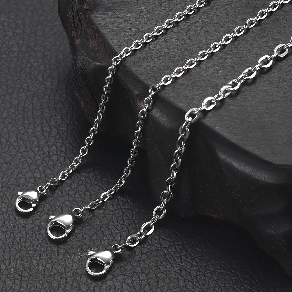 Цепочка мужская из нержавеющей стали с застежкой лобстером 2 3 мм|Цепочки| |