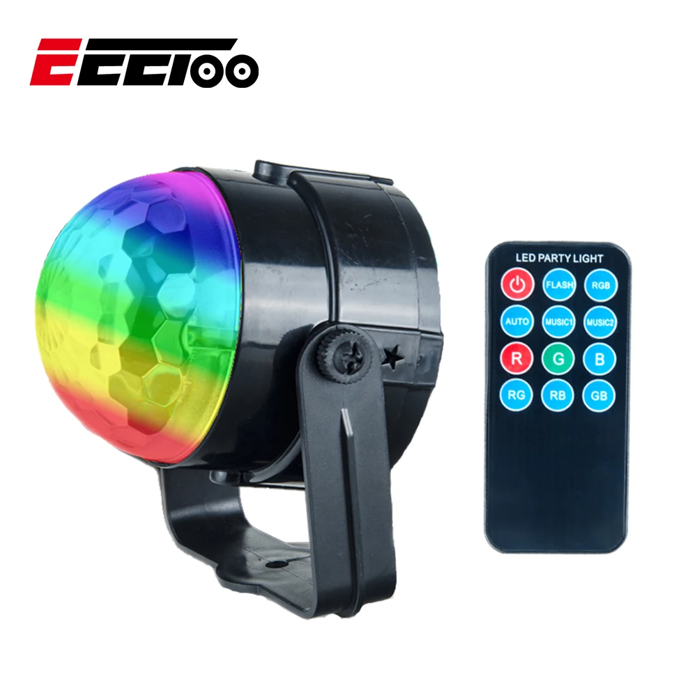 Светодиодный светильник шар для дискотеки вращающаяся сценическая RGB лампа со