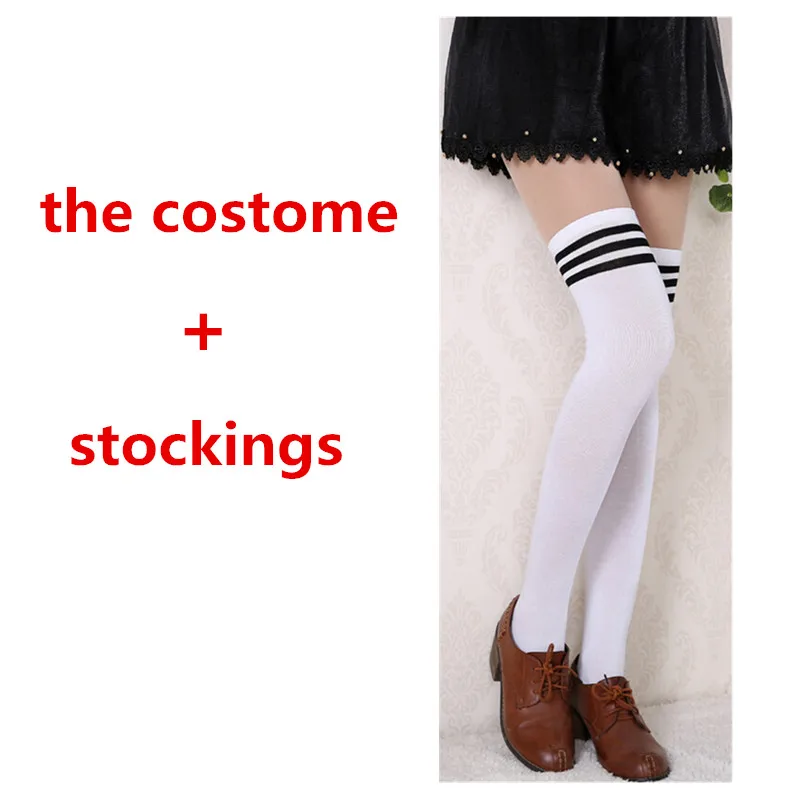 With Stocking Сексуальная эротическая Студенческая Униформа Костюмы Школьная форма для девочек женское сексуальное женское белье Студенческая форма перспектива Косплей нижнее белье - Цвет: With Stocking