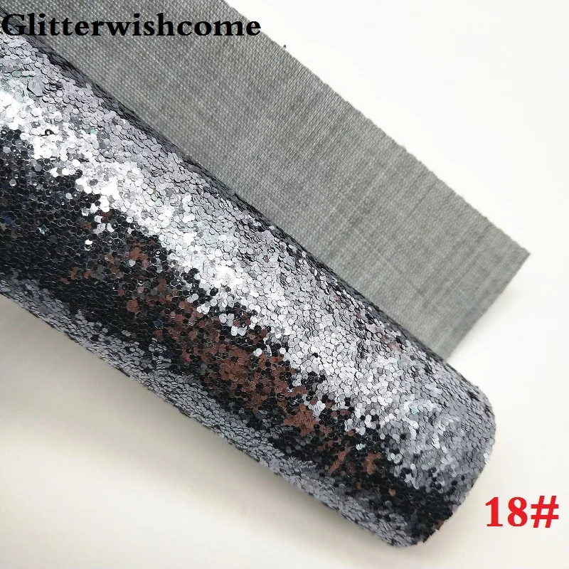 18 Glitterwishcome 21X29 см A4 размер винил для бантов, сплошной цвет плоский толстый блеск кожа ткань винил для бантов, GM104A - Цвет: 18