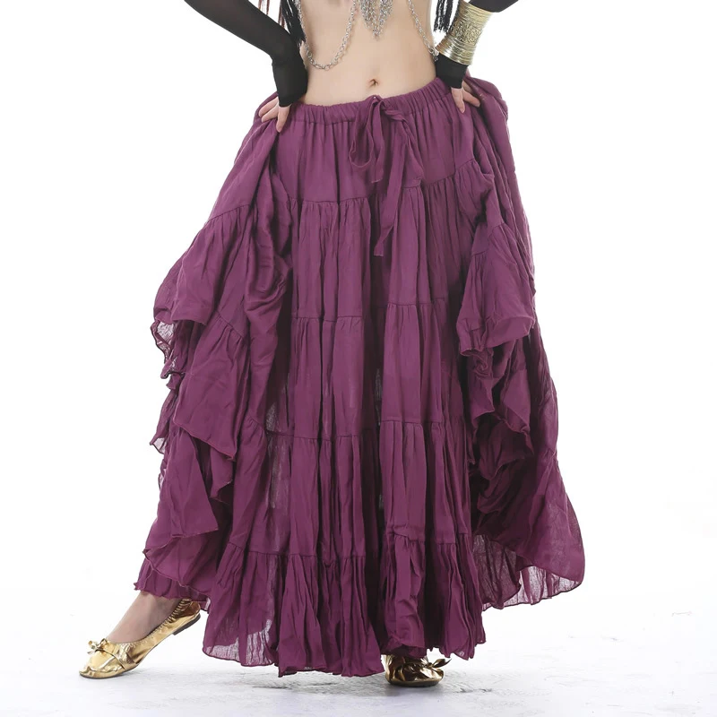Женская длинная юбка для танца живота, профессиональная Этническая юбка для танца живота, юбка с подолом 16 метров, одежда для взрослых