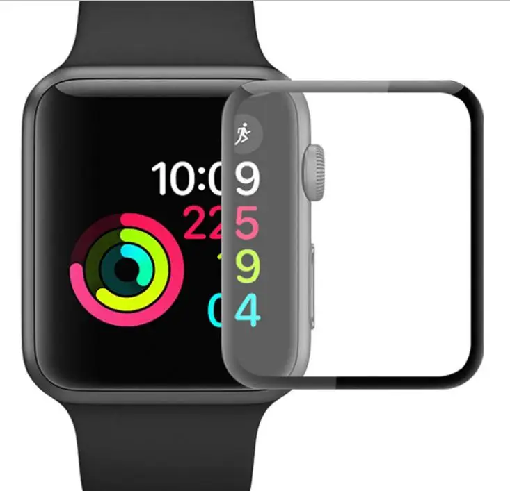 3D изогнутое полное покрытие закаленное стекло для Apple Watch 1 2 3 4 полная защитная