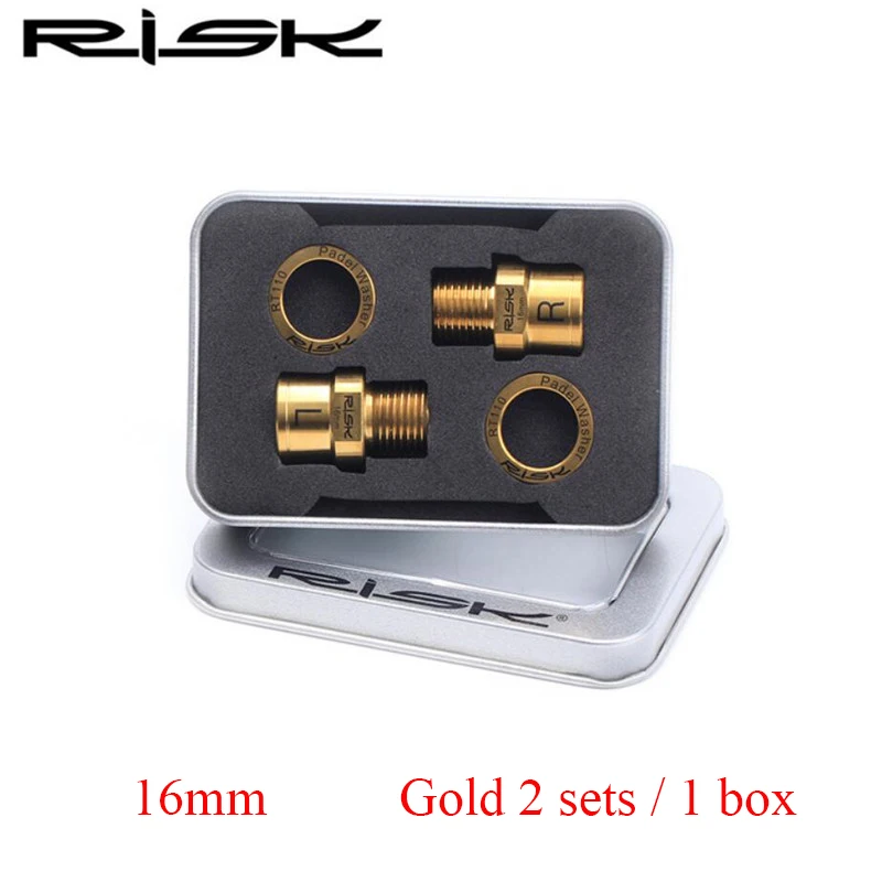 16mm Gold Titanium Bicycle Pedal Extension Screws Bolts for Bike Pedals Bolt Extender 16mm 20mm Ti Road Racing Mountain Bike Accessories - Цвет: 16mm Gold