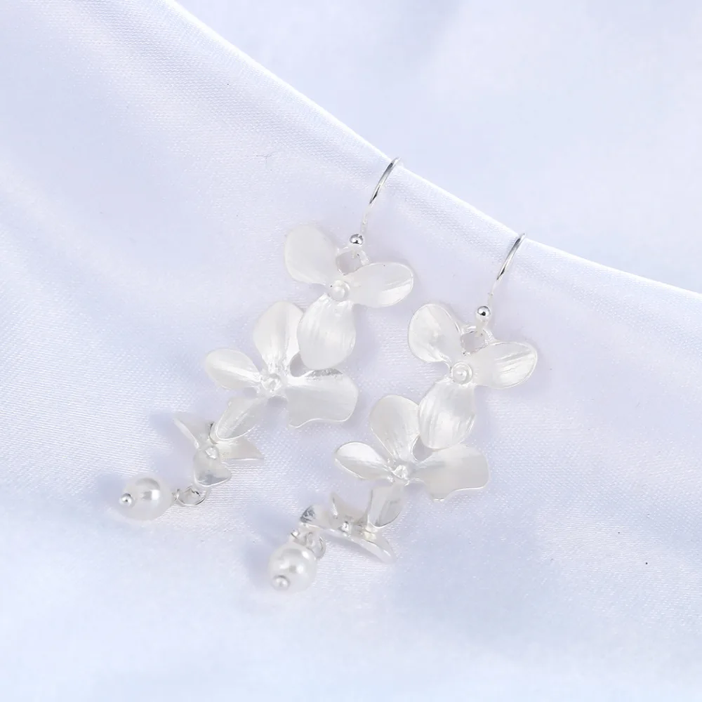Cxwind очаровательные серьги в виде цветка орхидеи лотоса с жемчугом для женщин