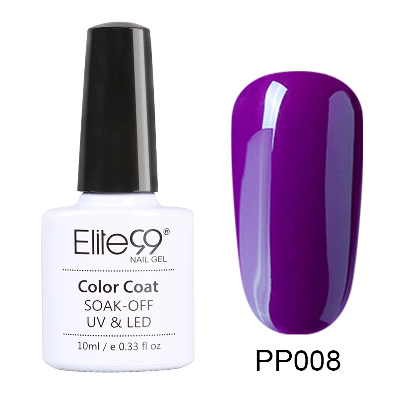 PP008 Elite99 фиолетовый цвет 10 мл Гель-лак замачиваемый УФ Гель-лак для ногтей для маникюра долговечный Гель-лак для ногтей - Цвет: PP008