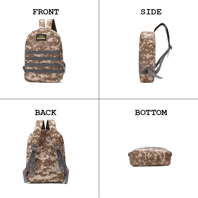 PUBG 3 уровня пустынный рюкзак Камуфляжный нейлоновый мужской большой емкости