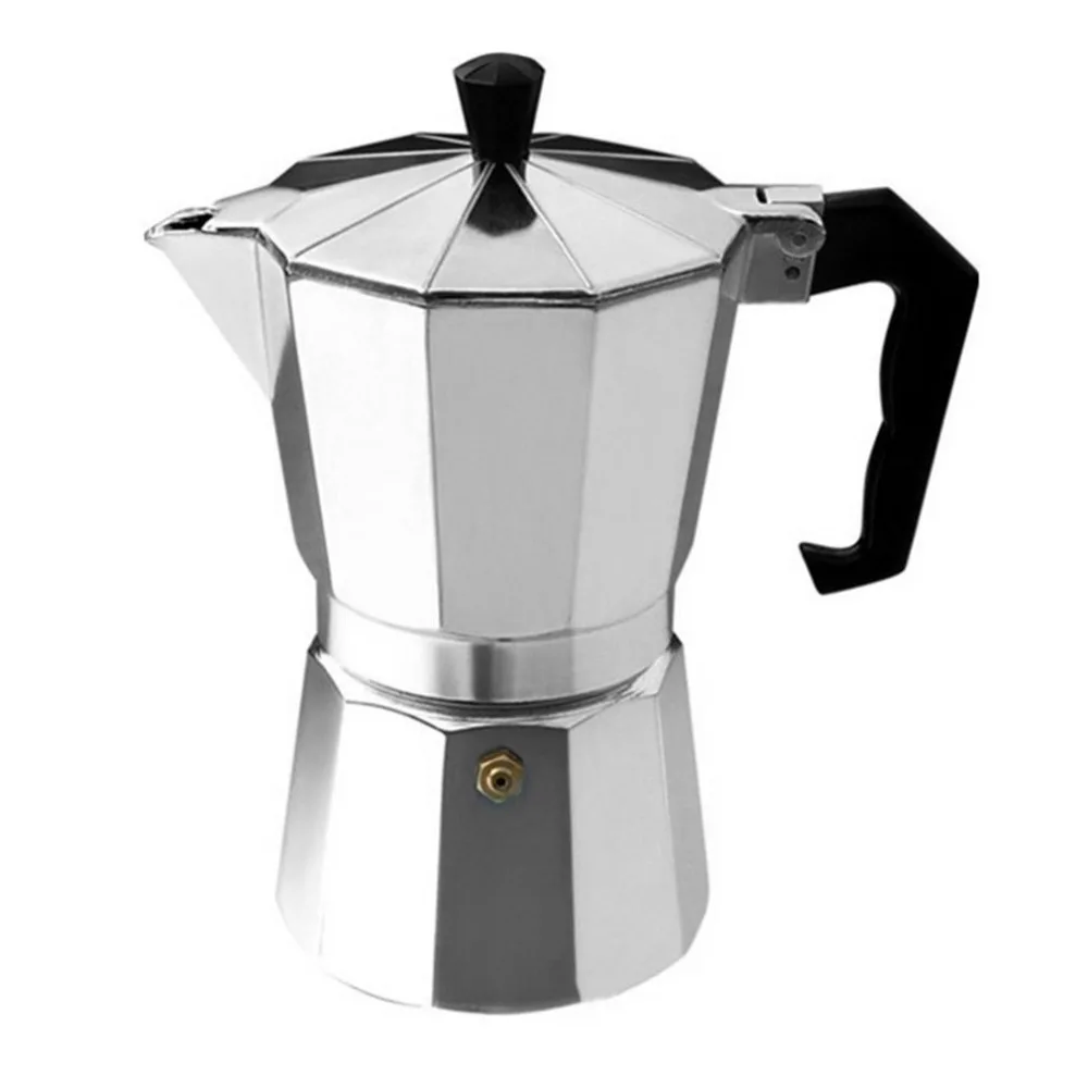 Алюминиевая для эспрессо Stovetop Кофеварка Percolator Pot 3 cup/6 cup алюминиевая 8-угловая Moka |
