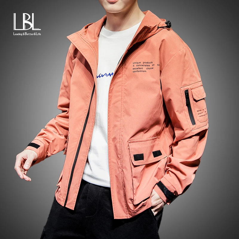 Мужская куртка бомбер на молнии оранжевая однотонная Повседневная бейсбольная