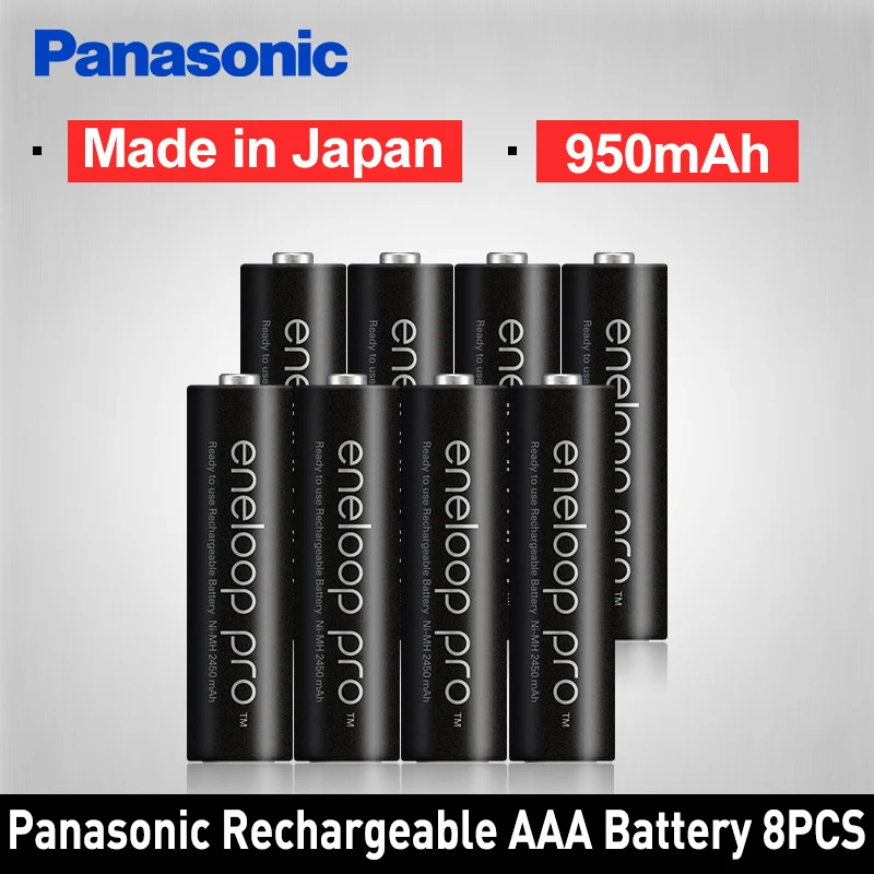 Оригинальная Аккумуляторная батарея Panasonic Pro AAA батареи большой емкости 950 мАч 8