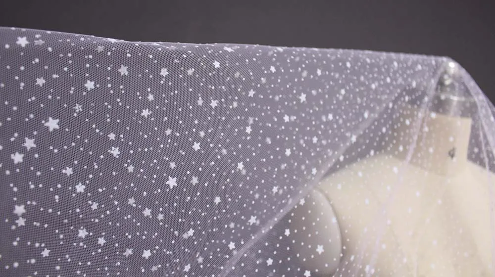 Новое поступление розовая Длинная свадебная фата звезды Тюлевая Обложка для