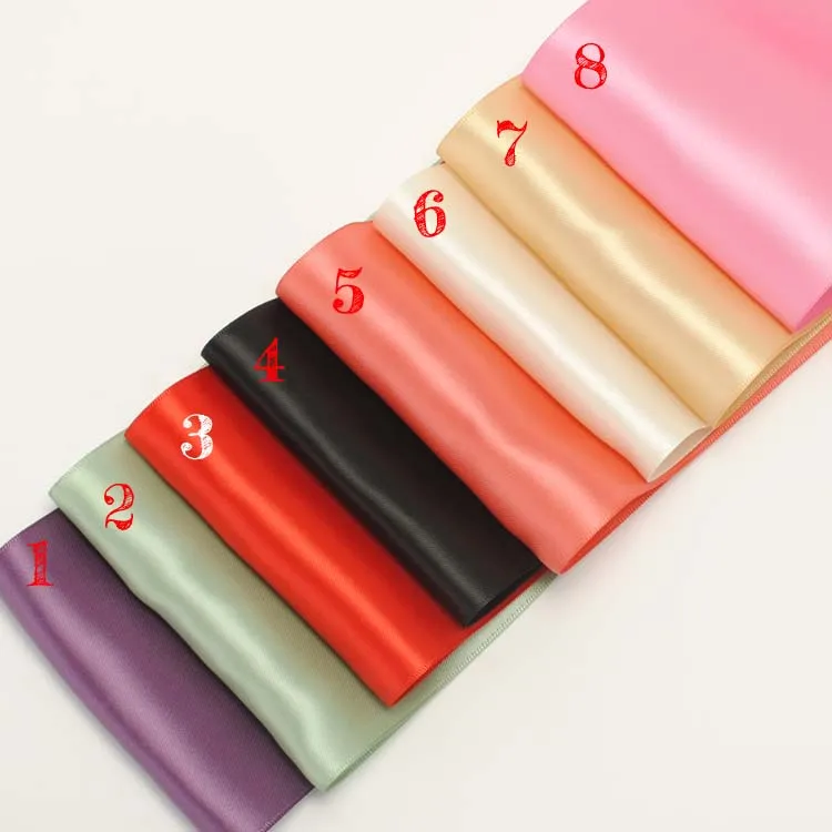 Однотонная Двухсторонняя Атласная Лента 4 дюйма 100 мм для свадебной вечеринки